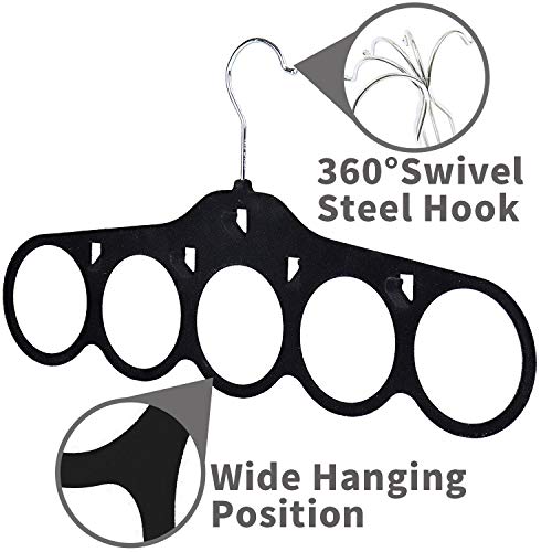 Closet Organizers Velvet Scarf Hangers of 3 pack, No Snag Closet Organization Storage Holder for Scarves, Men's Ties, Women's Shawls, Pashminas, Belts, Accessories, Clothes, Keeps Neat and Wrinkle Fre