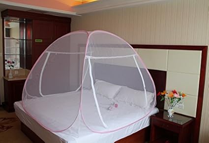 Royal Foldable Double Bed Mosquito Net (Pink)