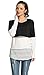 Women's Casual Breastfeeding Shirt Back Lace Long Sleeve Maternity Nursing Tops (Black, M)