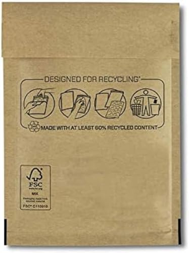 Bankers Box - Envelopes and Padded Bubble Bags for Protection and Security in Shipping and Transportation, Self-Adhesive, Ecological, Brown Color, 10 Units, 110x160 mm (Nº11)