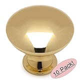Cosmas 5305PB Polished Brass Traditional Round Solid Cabinet Hardware Knob - 1-1/4