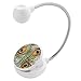 WITHit Disc Reading Light - LED Book Light with Chrome Neck for Books, E-Reader and E-Book Light… (Peacock)