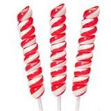 Red & White Tesla's Tiny Twist Lollipops 10 Piece Box
