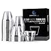 ConnectedPlus 9 oz Silver Rimmed Plastic Cups: 100 Fancy Disposable Wine, Cocktail or Punch Glasses - Clear Tumbler Cup Perfect for a Wedding Reception, Elegant Holiday Party and More