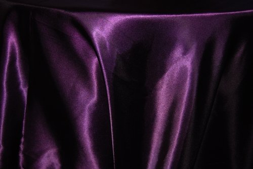 MDS Pack of 10 Yard Bridal SOLID Satin Fabric for Wedding Dress Fashion Crafts Decorations Silky Satin 44'- Eggplant