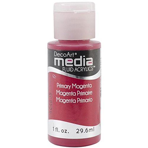 Deco Art Media Fluid Acrylic Paint, 1-Ounce, Primary Magenta