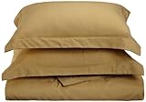 Clara Clark Premier 1800 Series 3-Piece Duvet Cover, Queen, Camel Gold