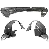 Parts N Go 2007-2012 Versa Hatchback Fender Liner Pair with Undercover Splash Guard Set - 75892EL000, 63843EL05B