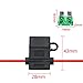 ESUPPORT 12 Gauge ATC Fuse Holder Box In-Line AWG Wire Copper 12V 30A Blade Standard Plug Socket Pack of 5