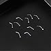 Charisma Small Nose Studs Stainless Steel Curved Nose Stud Bend L Shape Colorful Nose Ring Screw Piercing Jewelry Tiny Bone Studs for Women Men Hypoallergenic 20G (10pcs,Multi-Color, L-shape,1.8mm)