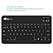 7 Colors Wireless Keyboard, EC Technology Universal Slim Portable Backlit Bluetooth Keyboard with Built-in Rechargeable Battery for Smartphones, Windows, PC, Tablet - Black