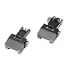 Paddsun Tactical Flip Up Iron Sights For Rifle Front Sight rear sight | Rapid Transition Backup Front And Rear Iron Sight BUIS Set Picatinny Rail And Weaver Rail
