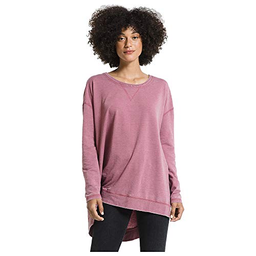 Z Supply Clothing Women's The Weekender Crew Neck Long Sleeve Top, Maroon Rose, Small