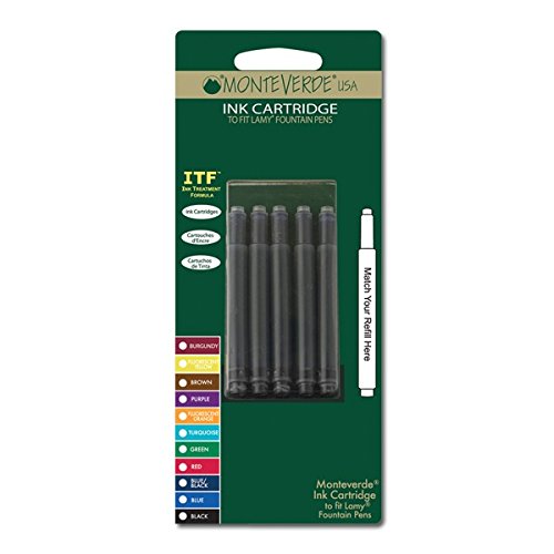 Monteverde Cartridge for Lamy Fountain Pens - Green (Pack of 5)