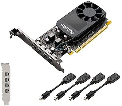 Nvidia Quadro P620 2GB GDDR5 Graphics Card incl 4x mDP to DP Cables Low High