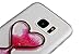 Urberry Glaxy S7 Case, Running Glitter Cover, Pink Sparkle Love Heart, Creative Design Flowing Liquid Floating Luxury Bling Glitter Sparkle Hard Case for Samsung Galaxy S7 with a Screen Protector
