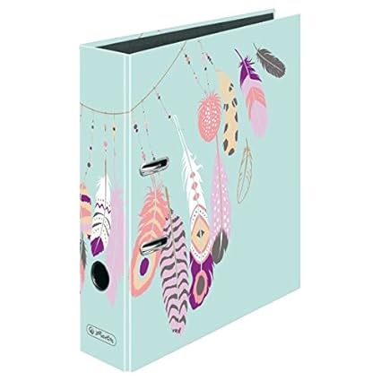 Herlitz 50016297 Ordner'maX.file', A4, 8 cm Feathers