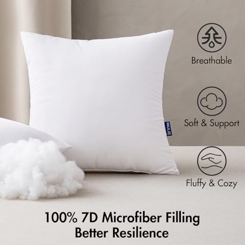 MIULEE 12x20 Outdoor Pillows,Set of 2 Throw Pillows Waterproof,Soft Support Throw Inserts Decorative Water Resistant for Patio Furniture and Garden