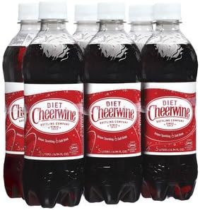Cheerwine Diet Cherry Soda, 16.9 oz (24 Bottles)