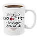 Teacher Appreciation Ceramic Coffee Mug – It Takes a Big Heart to Shape Little Minds Coffee Mug 11 oz. Perfect for Teachers Gifts, Best Christmas Gifts for Teachers, Teacher Assistant, Appreciation