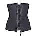 MISS MOLY Waist Trainer for Women with Zip & Hook Underbust Latex Cincher Waist Training Corset Body Shaper Black 2XL