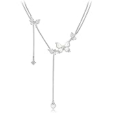 MASW Fashion necklace, exquisite butterfly clavicle chain, temperament fringe butterfly necklace, butterfly pendant