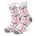 XDDIAS Slipper Socks, Winter Ladies Non Slip Fleece Lined Slipper Socks, Soft Cozy Cotton Knitted Sock for Women Girls Christmas Xmas Gift Indoor, One Size