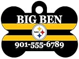 NFL Team Dog Tag Pet Id Tag Personalized w/ Name & Number (Pittsburgh Steelers)