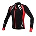 Santic Men's Cycling Jacket Windproof Fleece Thermal Winter Bike Bicycle Jersey Red US L(CN XL)