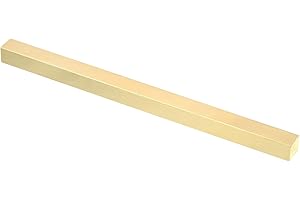PATIKIL 1/2 x 1/2 x 8" C360 Brass Square Bar, Solid Flat Mill Stock for Crafting Maintenance Electrical Architectural Decoration, Brass