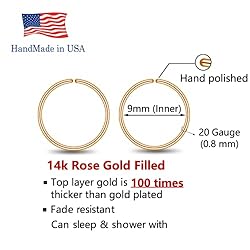 Small Gold Sterling Silver Huggie Hoop Earrings for