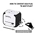 UPPEL Travel Adapter with Dual USB All-in-one Worldwide Travel Chargers Adapters for US EU UK AU About 152 Countries Universal Power Plug Adapter Charger with Dual USB and Safety Fuse (White)