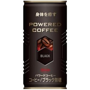 コーワ パワードコーヒー ブラック無糖 190g×30本