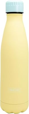 FIH 1534 Isolierte Trinkflasche doppelwandig Edelstahl 500 ml ideal für Sport Berg Arbeit