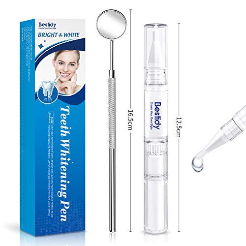 Bestidy Teeth Whitening Pen (2 Pack), Natural Carbamide Peroxide Gel,20+ Uses, Effective, Painless, No Sensitivity, Travel-Friendly, Easy to Use, Beautiful White Smile, Natural Mint Flavor - Thumbnail 7
