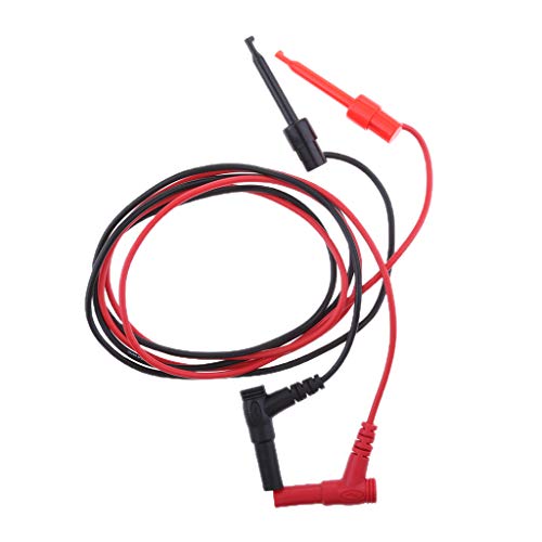 gazechimp 1Meters Multimeter Test Leads Probes 2X Hook Clip to 2X Banana Plugs Cable - Thumbnail 3