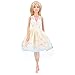 E-TING 15 Items=5 Set Handmade Mini Dresses Clothes 5 Shoes 5 Hanger for Barbie Doll