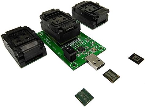 3 in 1 eMMC/eMCP Test Socket BGA153/169 BGA162/186 BGA221 Pin Pitch 0.5mm IC Body Size 11x10mm 11.5x13mm 12x16mm 12x18mm 14x18mm Programmer Adapter Reader Data Recovery