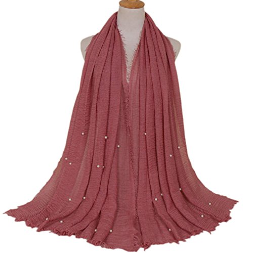 Lmverna crinkled scarf hijab women wrinke cotton beads …