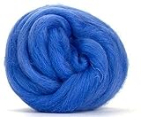4 oz Paradise Fibers 64 Count Dyed Cornflower (Blue) Merino Top Spinning Fiber Luxuriously Soft Wool Top Roving for Spinning with Spindle or Wheel, Felting, Blending and Weaving