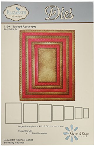 Elizabeth Craft Designs 1120 N/A Elizabeth Craft Metal Die-Stitched Rectangles