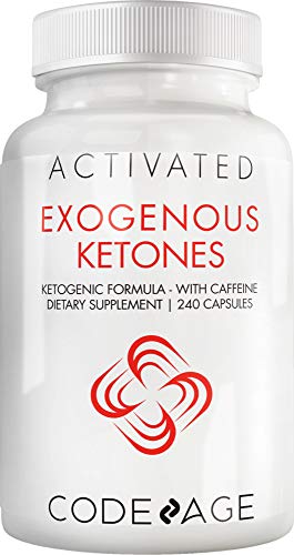 Codeage Keto BHB Exogenous Ketones Supplement Pills w. BHB Salts, Caffeine, Electrolytes, MCTs & Adaptogens - Keto BHB Oil Capsules Beta Hydroxybutyrate, Keto Vitamins Keto Salts, 240 Capsules