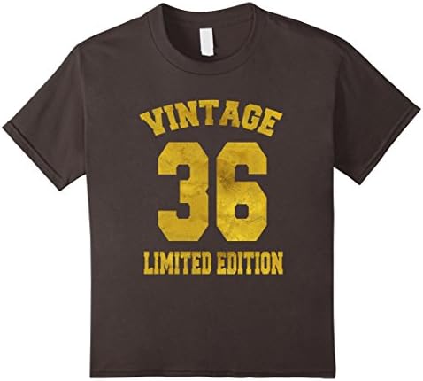 unisex-child Vintage 1936 Limited Edition T-Shirt 81st Birthday Gift Tee 10 Asphalt