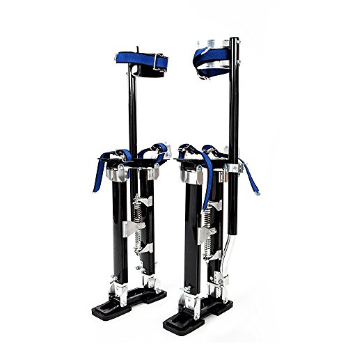 Alightup Aluminum Tool Stilts 24 to 40 Inches Height Adjustable Drywall Stilt Lifts for Taping Painting Finishing Portable Lifting Tool Black