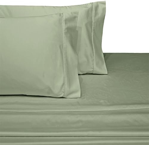 Deluxe and Super Soft Brushed Microfiber Attached Waterbed Sheet Set with Pole Attachment, 3 Piece Super Single Size, Sage