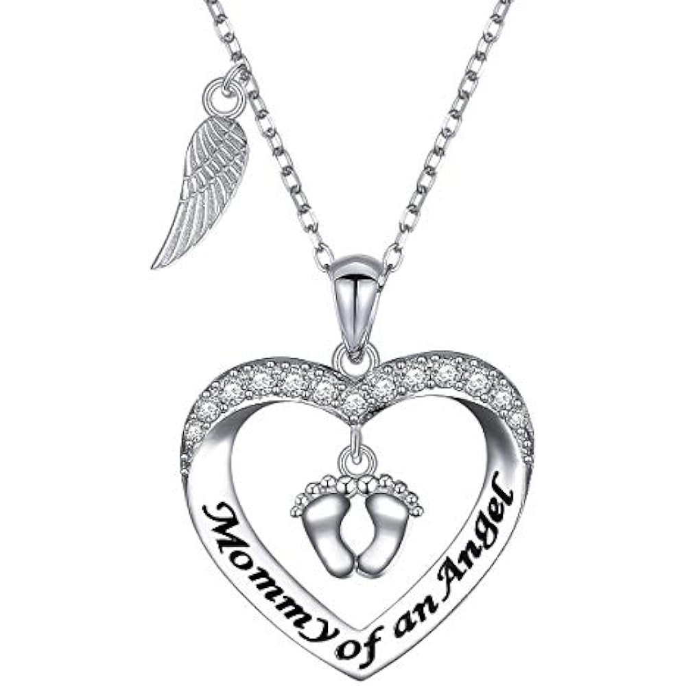Sterling Silver Mommy Of An Angel Necklace Infant Child Loss Memorial