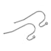 Pandahall 100pcs Platinum Brass S Hook Ball-End Earwire Earring Hooks for Earring Dangle Making 22x11mm
