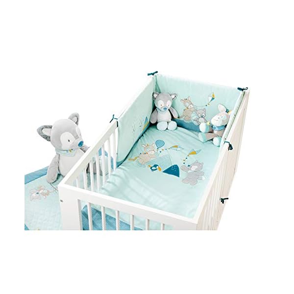Nattou Kuscheltier Wolf Tiloo, Wegbegleiter ab der Geburt, Höhe: 28 cm, Tim und Tiloo, Grau 498012 – Bild 6