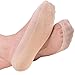 Jarseen 4 Pairs No Show Liner Socks Women's Low Cut Cotton Nylon Boat Invisible Hidden Socks Non-Slip for Flats (Shoe Size 5-8, 2Black+2Nude)