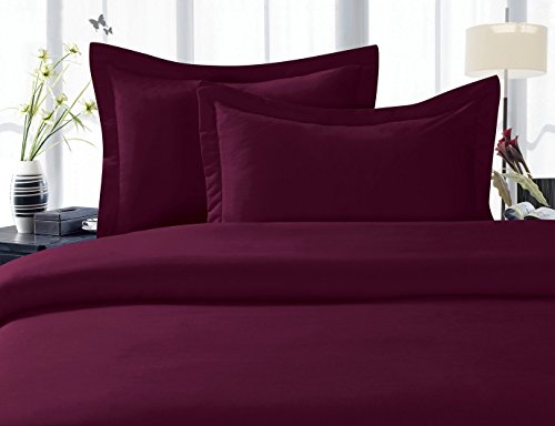 Elegant Comfort ® 1500 Thread Count WRINKLE RESISTANT ULTRA SOFT LUXURIOUS 4 pcs Bed Sheet Set, Deep Pocket Up to 16"- Many Size and Colors , QUEEN , Purple